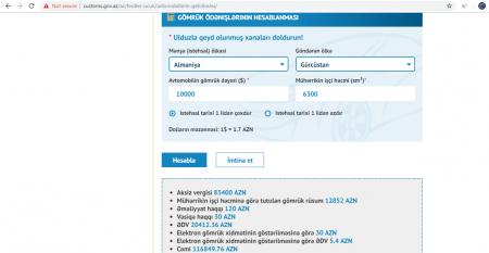 Avtonəqliyyat Gömrük İdarəsindən ŞOK RƏQƏM