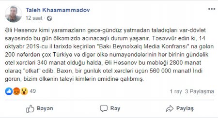 Əli Həsənov maliyyə maxenasiyasında ittiham olundu