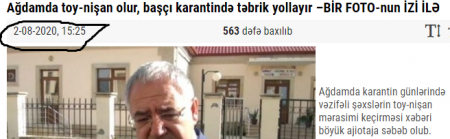 Karantin qadağası Ağdama aid deyil...