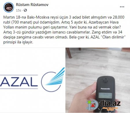 "AZAL "ölən dirilmir" prinsipi ilə işləyir..."