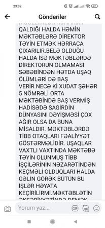 Ağlar günə qalan TƏHSİLİMİZ...