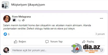 `Konktakt Home` deffekt mal üçün ƏLAVƏ PUL TƏLƏB EDİR