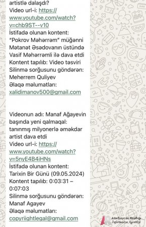 Müğənni Manaf Ağayev və biznesmen “Pokrov Məhərrəm” mediaya qarşı belə meydan oxuyur