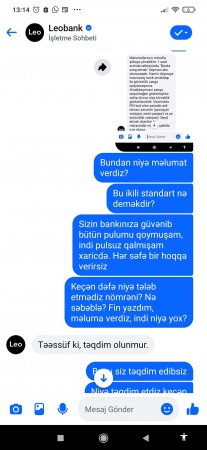 “Leo Bank”a güvənib Biləcəridən o yana da keçmək olmaz... “Leo Bank”a güvənib Biləcəridən o yana da keçmək olmaz...