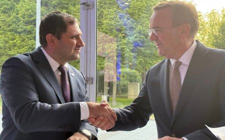 Ermənistan və Almaniyanın müdafiə nazirləri tərəfdaşlığın genişləndirilməsini müzakirə ediblər Ermənistan və Almaniyanın müdafiə nazirləri tərəfdaşlığın genişləndirilməsini müzakirə ediblər