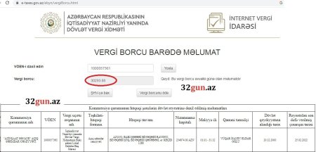 "AZİNŞAAT" ASC-nin vergi borcu üzə çıxdı "AZİNŞAAT" ASC-nin vergi borcu üzə çıxdı